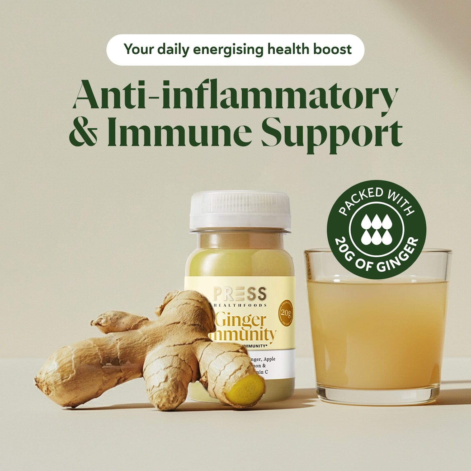 The Ginger Shot 100ml | Ginger Juice Shots for Weight Loss