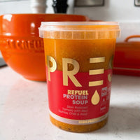 Refuel: Slow Roasted Tomato, Quinoa & Basil Protein Soup