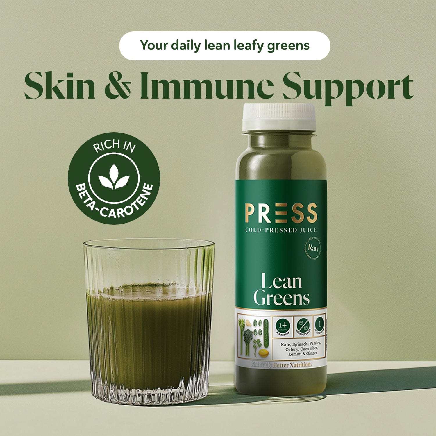 Daily Lean Greens 250ml | Low-Sugar Cold-Pressed Green Juices
