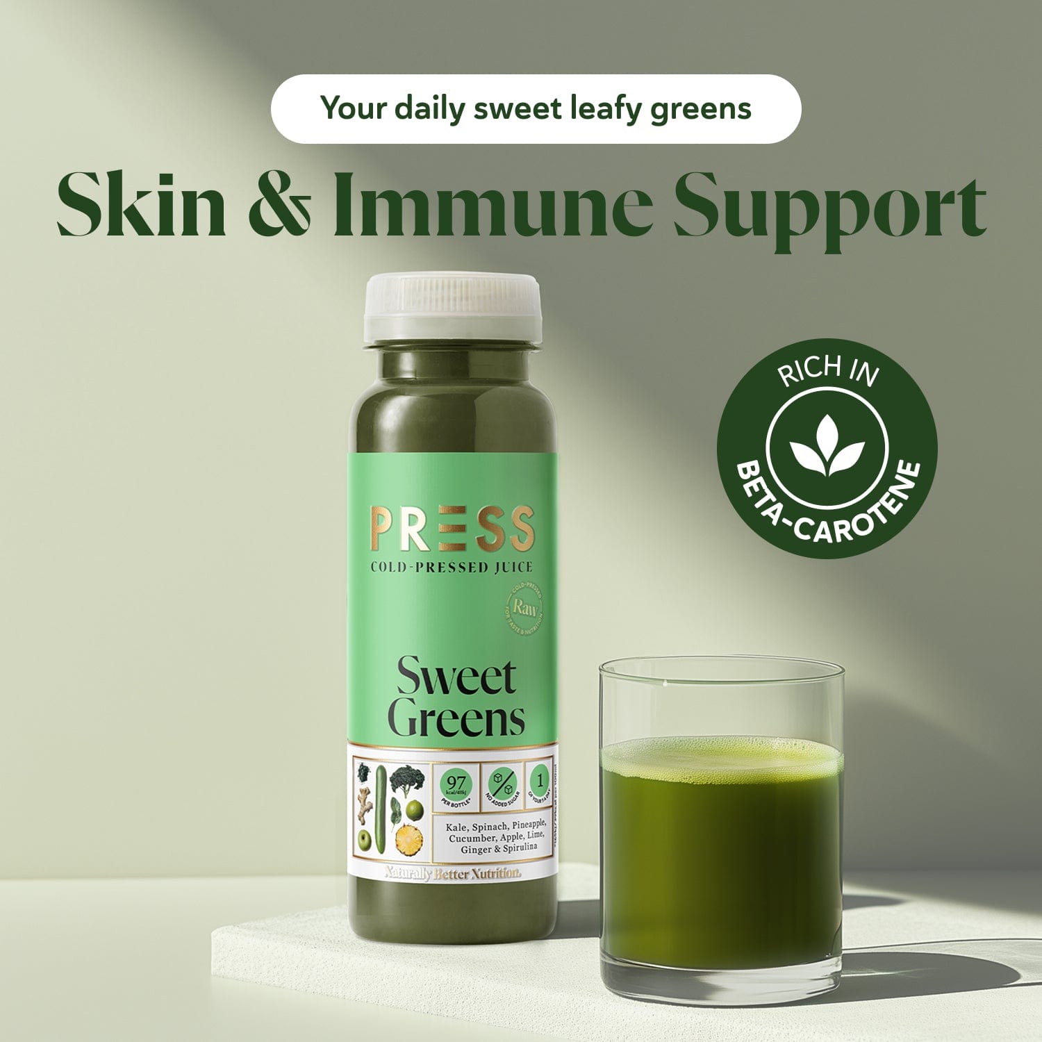 Daily Sweet Greens 250ml Cold Pressed Juice | Green Health Drink